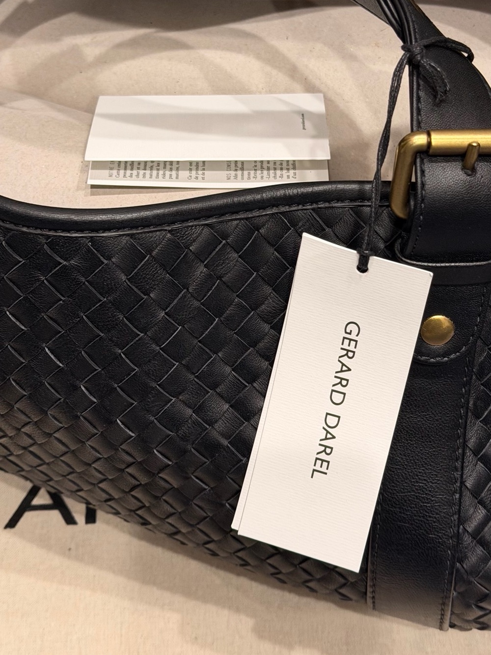 NWT. GERARD DAREL 24H Woven Leather Handbag - Picture 9 of 10
